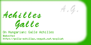 achilles galle business card